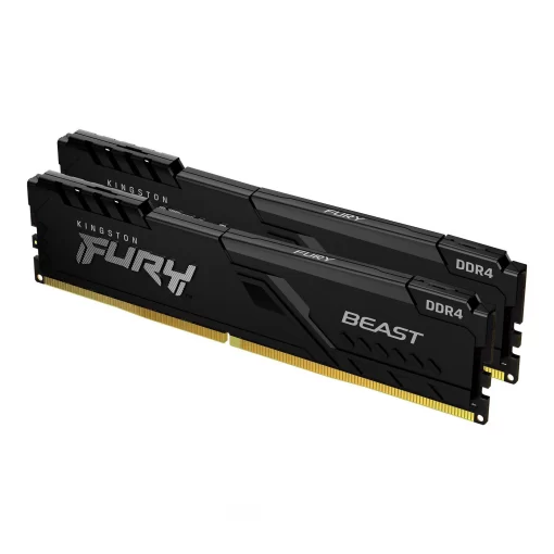 Памет за компютър Kingston FURY Beast Black 16GB(2x8GB) DDR4 PC4-21300 2666MHz CL16