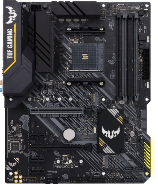 Дънна платка ASUS TUF GAMING B450-PLUS II socket AM4 ATX dual M.2 4x DDR4 Aura Sync RGB AI