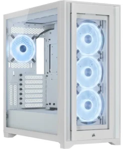 Кутия за компютър Corsair iCUE 5000X RGB QL Edition Mid Tower Tempered Glass
