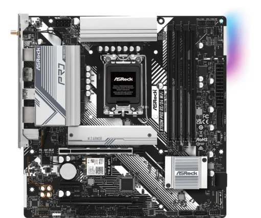 Дънна платка ASRock B760M PRO RS WIFI 6E LGA1700 DDR4 ATX