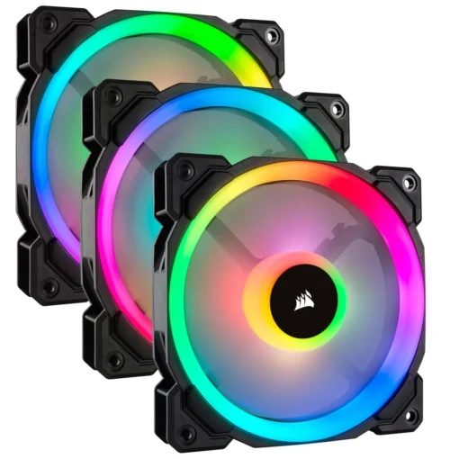 Вентилатори Corsair LL120 RGB 3 Fan комплект Включен контролер Lightning Node PRO