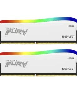 Памет за компютър Kingston FURY Beast White RGB 16GB(2x8GB) DDR4 PC4-25600 3200MHz CL16