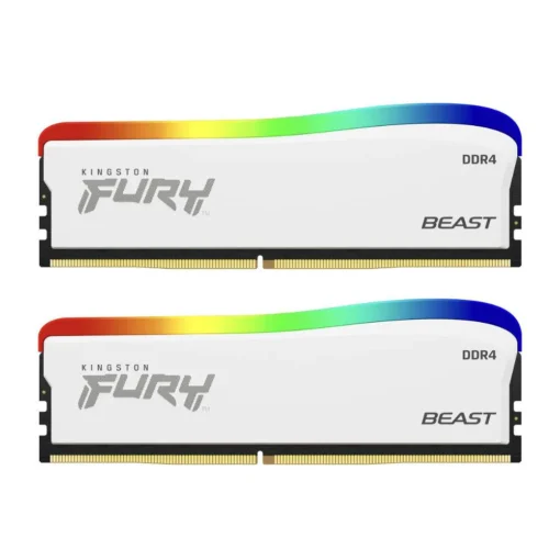 Памет за компютър Kingston FURY Beast White RGB 16GB(2x8GB) DDR4 3200MHz