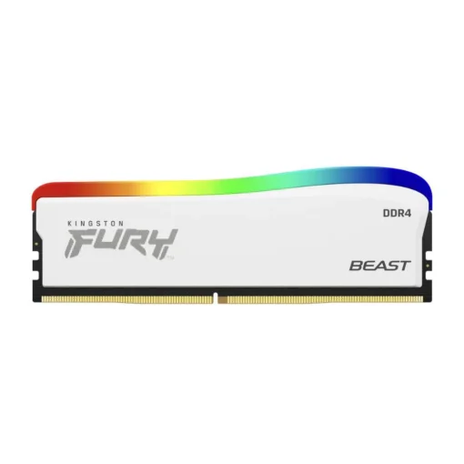 Памет за компютър Kingston FURY Beast White RGB 8GB DDR4 PC4-25600 3200MHz CL16