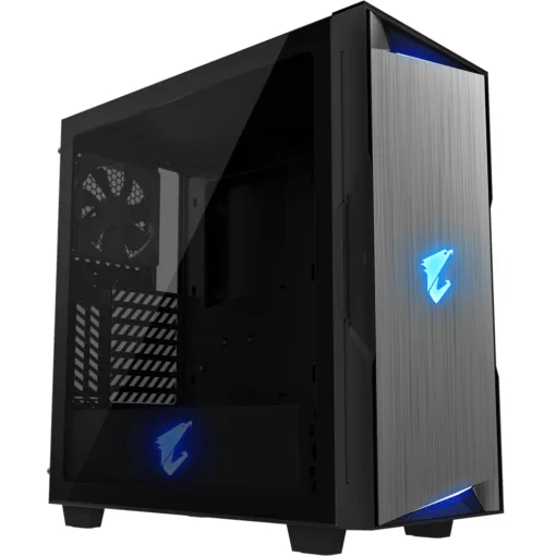 Кутия за компютър Gigabyte Aorus AC300G RGB Fusion 2.0 Mid Tower Черна