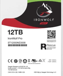 Хард диск SEAGATE IronWolf Pro 12TB 256MB 7200 rpm SATA 6.0Gb/s ST12000NE0008