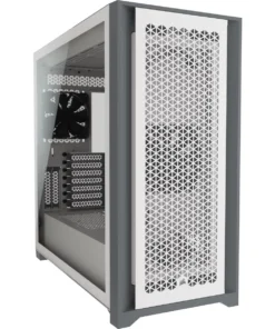 Кутия за компютър Corsair 5000D Airflow Mid Tower Tempered Glass Бяла