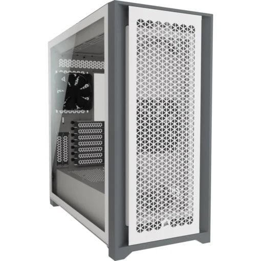 Кутия за компютър Corsair 5000D Airflow Mid Tower Tempered Glass Бяла