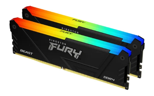 Памет за компютър Kingston FURY Beast Black RGB 16GB(2x8GB) DDR4 3600MHz CL17