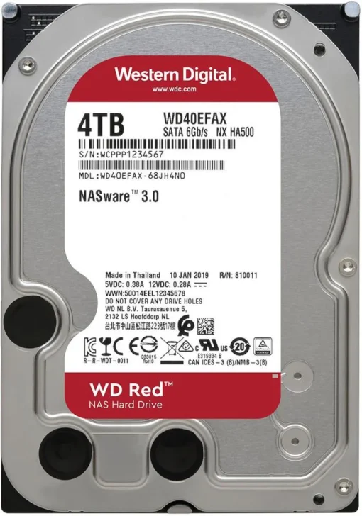 Хард диск WD RED 4000 GB 5400RPM 256MB SATA 3 WD40EFAX