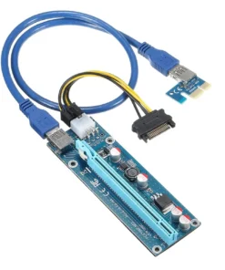Конвертор Estillo Riser Card 6 Pin PCI-Е x 1 към PCI-Е x16 USB 3.0