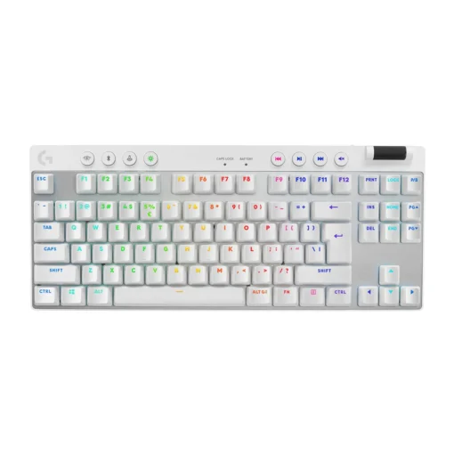 Геймърска механична клавиатура Logitech G Pro X TKL White Lightspeed Tactile