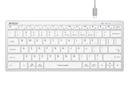 Безжична клавиатура A4TECH FBX51C FStyler Grayish White Bluetooth 2.4 GHz USB-C Кирилизирана
