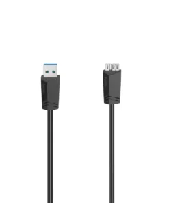 Кабел HAMA USB 3.0 A мъжко - USB 3.0 Micro-B мъжко 1.5 м 5Gbit/s Черен