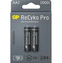 Акумулаторна Батерия GP R6 AA 2100mAh RECYKO + PRO 210AAHCB-EB2 NiMH /до 1500 цикъла/  2 бр. в опаковка
