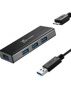 Хъб 4-портов J5 Create JUH340 USB 3.0 1:4 Черен