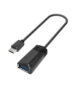 Адаптер HAMA USB-C мъжко - USB 3.2 Gen 1 A женско 5Gbit/s 0.15 м. Черен