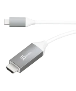 Кабел j5create JCC153G USB-C мъжко - HDMI мъжко 1.8 m Бял
