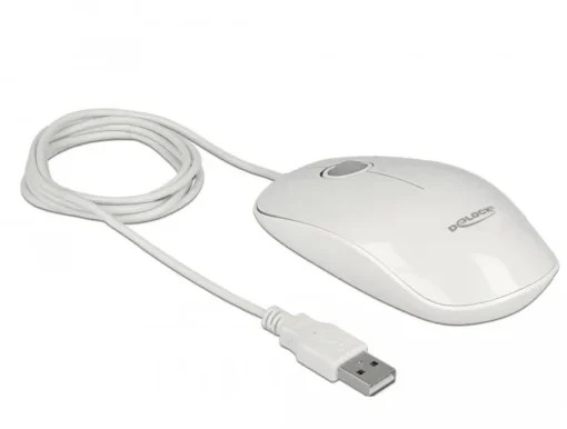 Мишка за компютър оптична DeLock USB-A LED Кабел 1.3 м USB 1200 dpi
