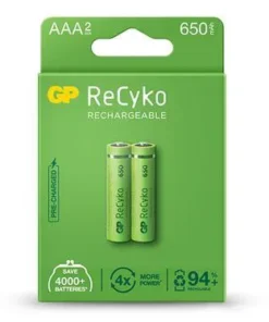 Акумулаторна Батерия GP R03 AAA 650mAh NiMH 65AAAHCE-EB2 2 бр. в