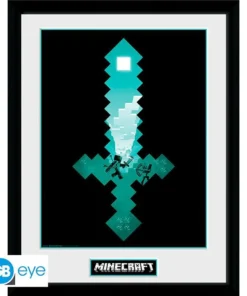 GBEYE MINECRAFT - Framed print "Diamond Sword" (30x40)