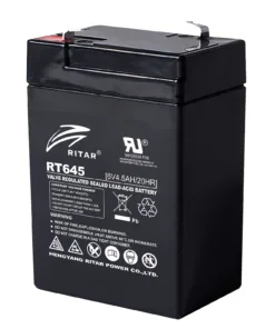 Оловна батерия RITAR (RT645) AGM 6V 4.5Ah 70/ 47/ 99mm Терминал1