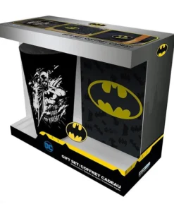 Комплект ABYSTYLE DC COMICS - Pck XXL glass + Pin + Pocket Notebook "Batman" Черен