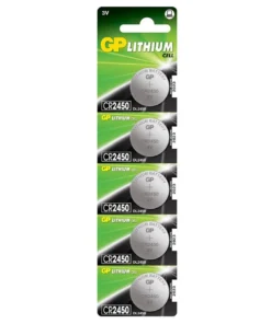 Бутонна батерия литиева GP CR-2450 3V 5 бр. в блистер / цена за 1 бр./