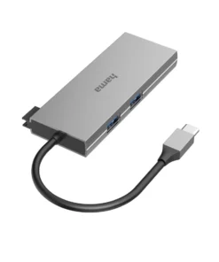 6-портов хъб USB-C HAMA Multiport 2 x USB-A USB-C HDMI SD microSD Сив