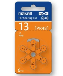 Батерия цинково въздушна MAXELL ZA13 6 бр. бутонни за слухов апарат в