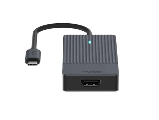 4-портов хъб Rapoo 4 в 1 2 x USB-A 1 x  USB-C 1 x HDMI Черен