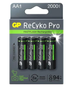 Акумулаторна Батерия GP R6 AA 2100mAh RECYKO + PRO Fast Flash GP-BR-210AAHCF-APCEB4 NiMH /до 500 цикъла/  4 бр.