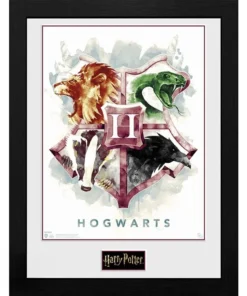 GBEYE HARRY POTTER - Framed print "Hogwarts Water Colour" (30x40)