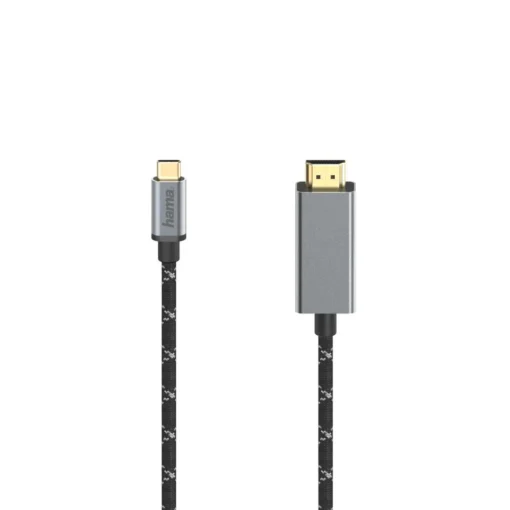 Кабел HAMA 200507 USB-C мъжко - HDMI мъжко Ultra-HD 4K@60 Hz 1.5м Черен