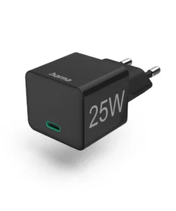 Бързо мини зарядно HAMA 220V USB-C PD/Qualcomm 25W Черен