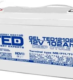 Оловна гелова батерия TED ELECTRIC 12V 102Ah 330/ 173/ 220 mm AGM За соларни