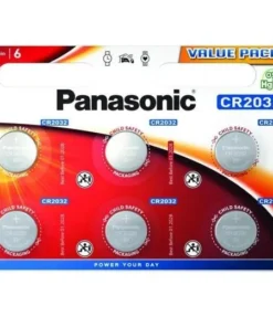 Бутонна батерия литиева PANASONIC CR2032 3V 6 бр. в блистер /цена за 6