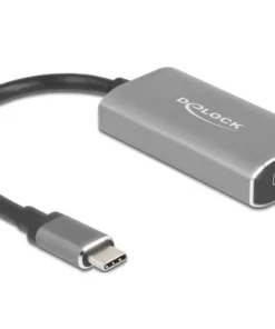 Адаптер Delock USB-C мъжко - HDMI женско Ultra HD 8K Сив