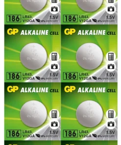 Бутонна алкална батерия GP186 AG12 LR-43/ 10 бр./pack цена за 1 бр./ 1.55V