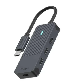 4-портов хъб USB-C RAPOO UCH-4002 4 x USB-C Черен