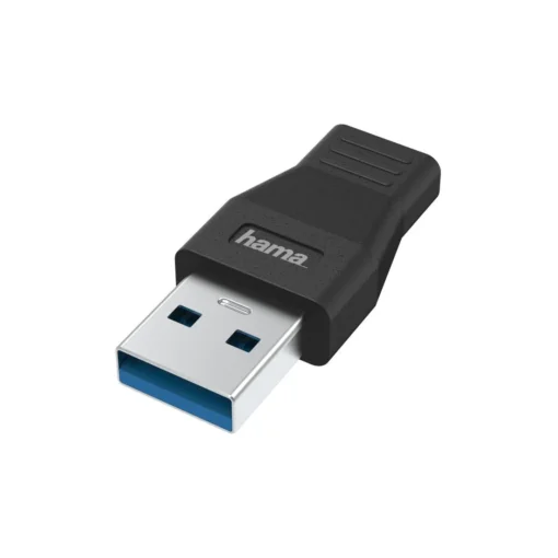 Адаптер HAMA USB-A мъжко - USB-C женско USB 3.2 Gen 1 5 Gbit/s Черен