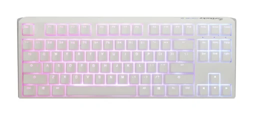 Геймърскa механична клавиатура Ducky One 3 Pure White TKL Hotswap Cherry MX Silver RGB PBT