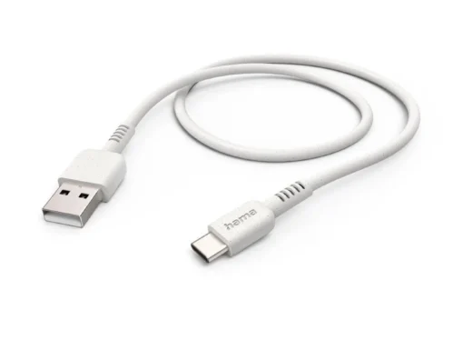 Кабел за зареждане HAMA "Eco" USB-A - USB-C 1 м бял