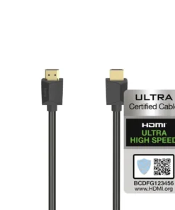 Кабел HAMA High Speed HDMI мъжко - HDMI мъжко 8K 48GB/s Ethernet 1 м Позл. конектори