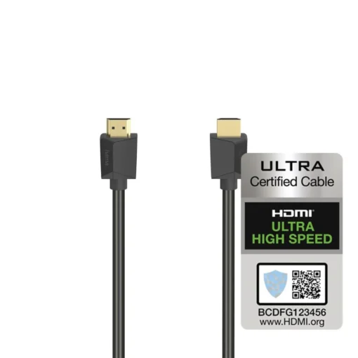 Кабел HAMA High Speed HDMI мъжко - HDMI мъжко 8K 48GB/s Ethernet 1 м Позл. конектори