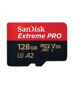 Карта памет SANDISK Extreme PRO microSDXC 128GB Class 10 U3 A2 V30 90 MB/s с адаптер до