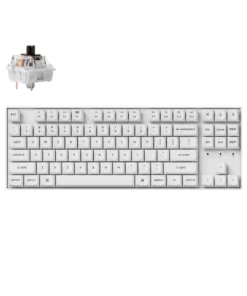 Геймърска механична клавиатура Keychron K8 Pro White QMK/VIA TKL K Pro(Hot Swappable) Brown Switch RGB Backlight