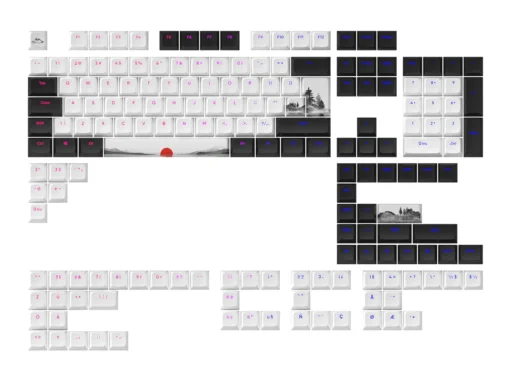 Капачки за механична клавиатура Dark Project - Fuji за ANSI and ISO