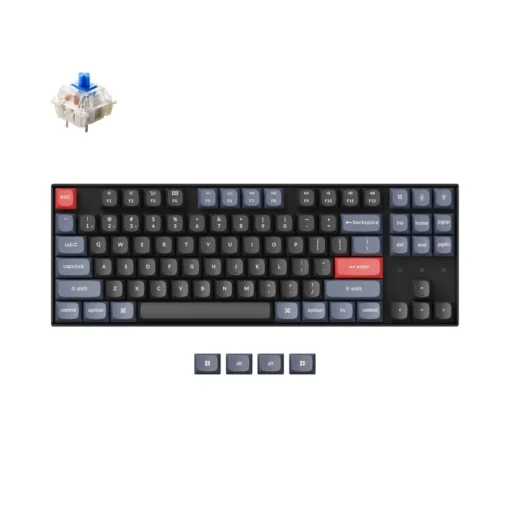 Геймърска механична клавиатура Keychron K8 Pro QMK/VIA TKL Gateron G Pro(Hot Swappable) Blue Switch RGB Backlight