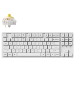 Геймърска механична клавиатура Keychron K8 Pro White QMK/VIA TKL K Pro(Hot Swappable) Banana Switch RGB